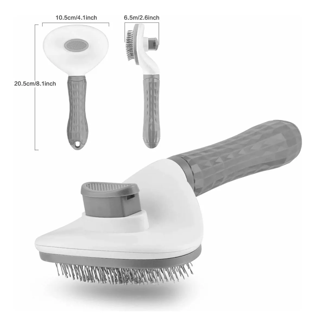 CEPILLO PARA MASCOTAS CON BOTON EXTRACTOR DE PELO- BIG BRUSH
