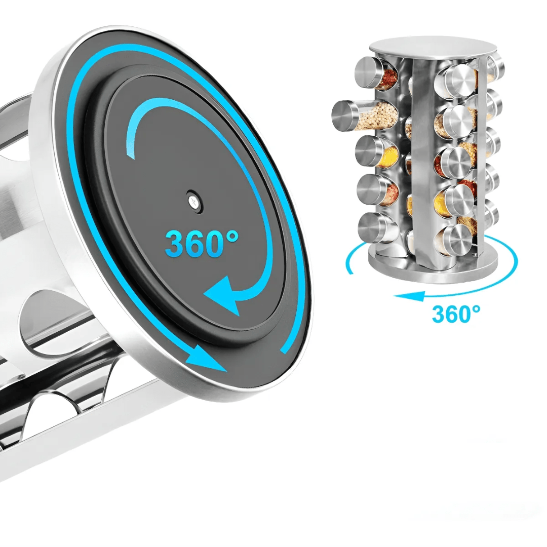 ESPECIERO GIRATORIO 20 FRASCOS DE VIDRIO - SPICY ORB