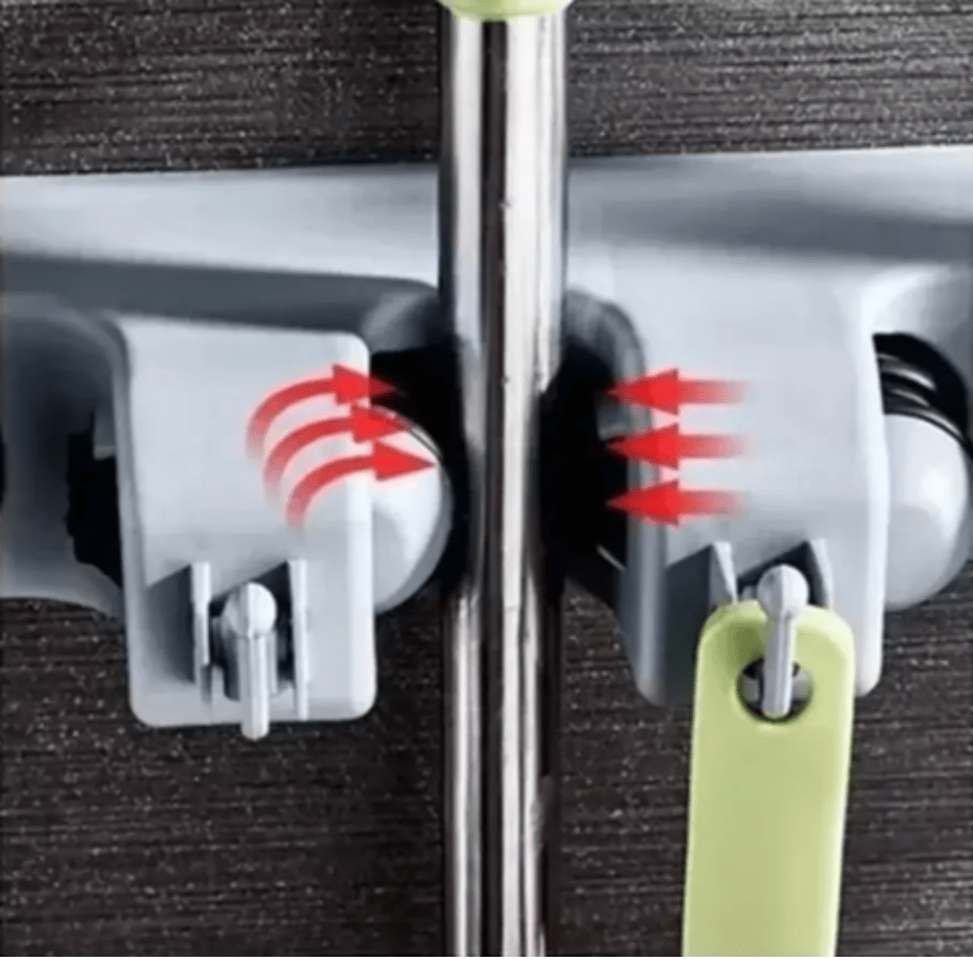 ESTANTE PARA ESCOBAS, MOPAS Y TRAPEADORES - CLEAN WALL