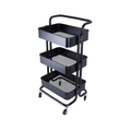 CARRITO ORGANIZADOR ALMACENAMIENTO METALICO 3 NIVELES CON RUEDAS