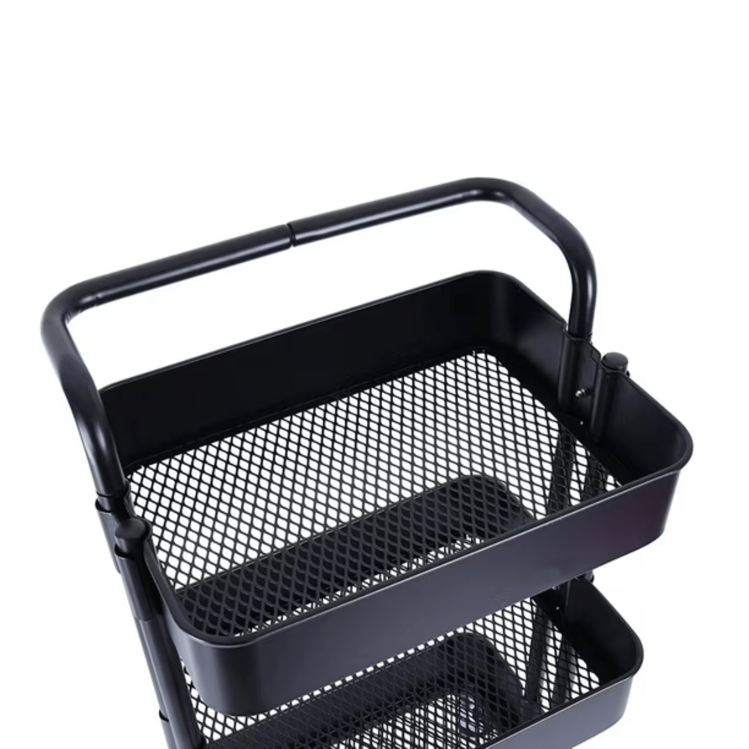 CARRITO ORGANIZADOR ALMACENAMIENTO METALICO 3 NIVELES CON RUEDAS