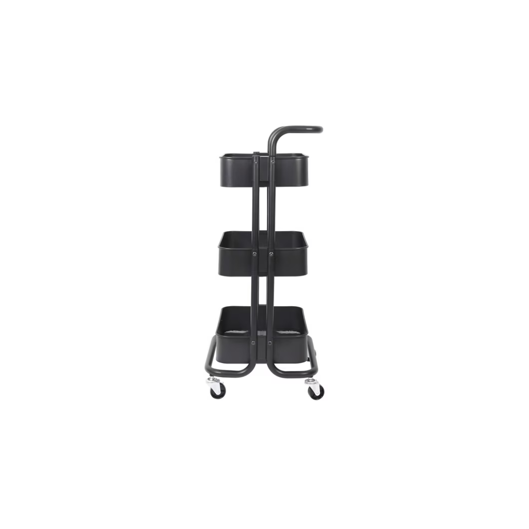 CARRITO ORGANIZADOR ALMACENAMIENTO METALICO 3 NIVELES CON RUEDAS