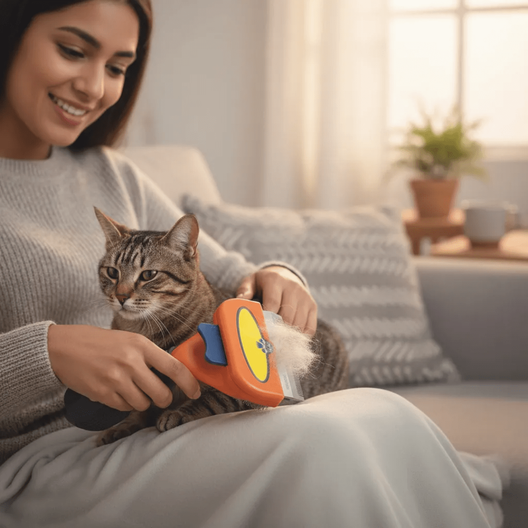 CEPILLO MASCOTA QUITA PELO TALLA (S-M-L-XL)