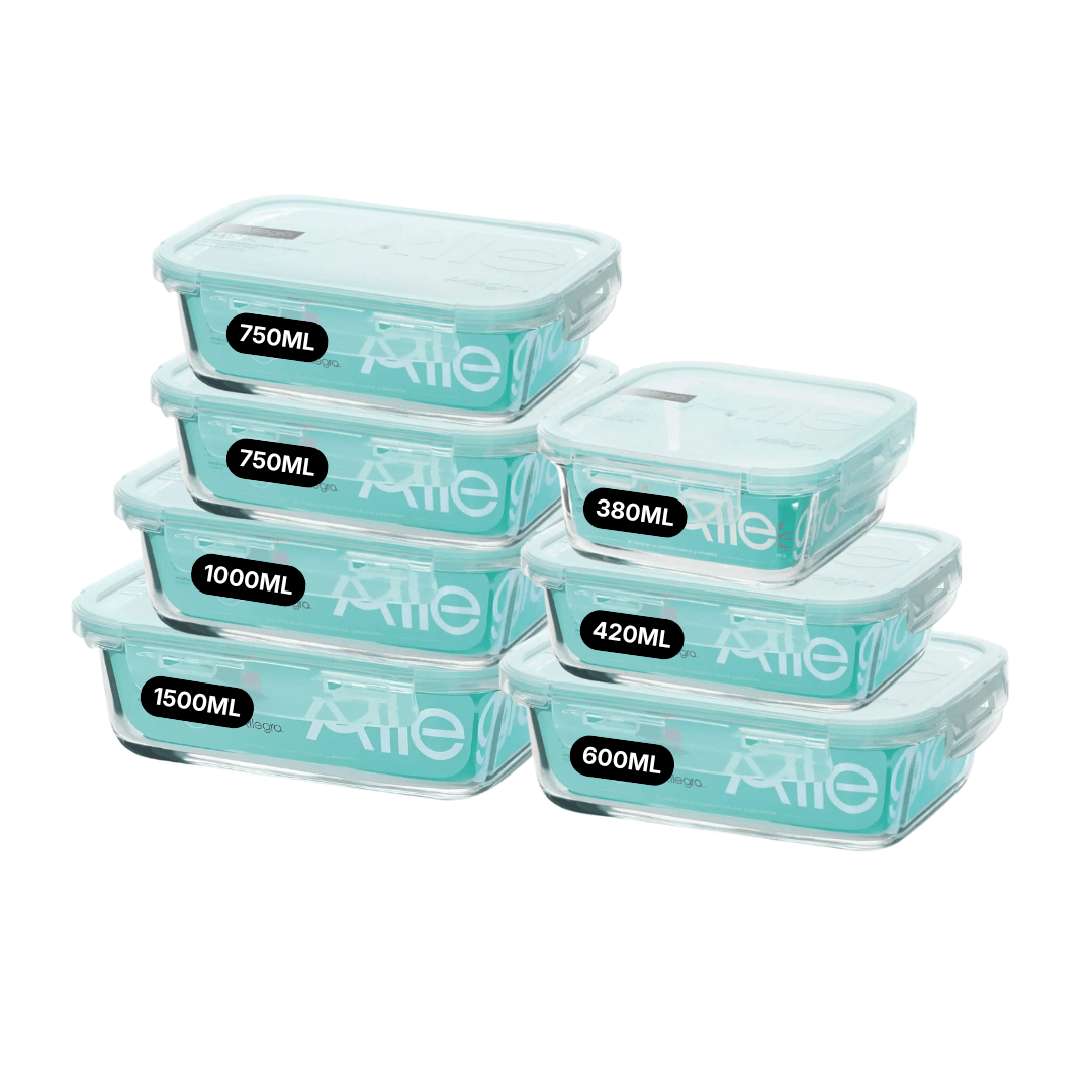 PACK ORGANIZACIÓN TOTAL – 7 TAPERS VIDRIO SURTIDO ALLEGRA