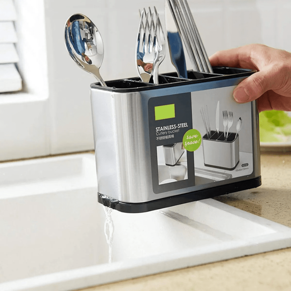 ESCURRIDOR DE CUBIERTOS UTENSILIOS DE COCINA ACERO INOXIDABLE
