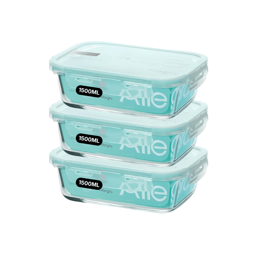 PACK FAMILIAR XL – 3 TAPERS VIDRIO 1500ML ALLEGRA