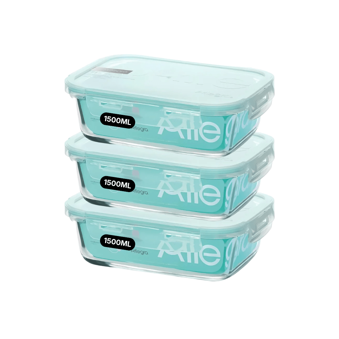 PACK FAMILIAR XL – 3 TAPERS VIDRIO 1500ML ALLEGRA