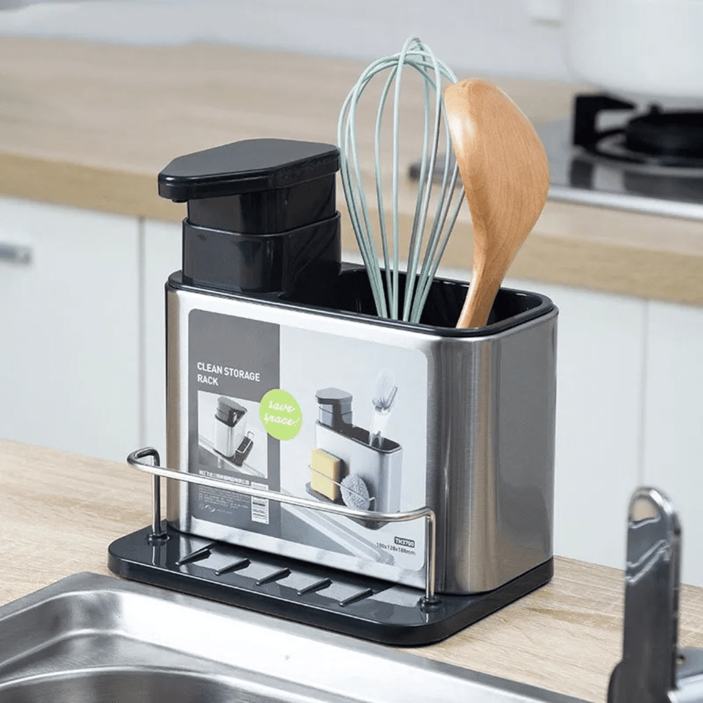 DISPENSADOR LAVALOZA ESCURRIDOR CUBIERTOS 2 EN 1 - CLEANSINK