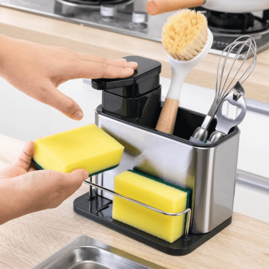 DISPENSADOR LAVALOZA ESCURRIDOR CUBIERTOS 2 EN 1 - CLEANSINK