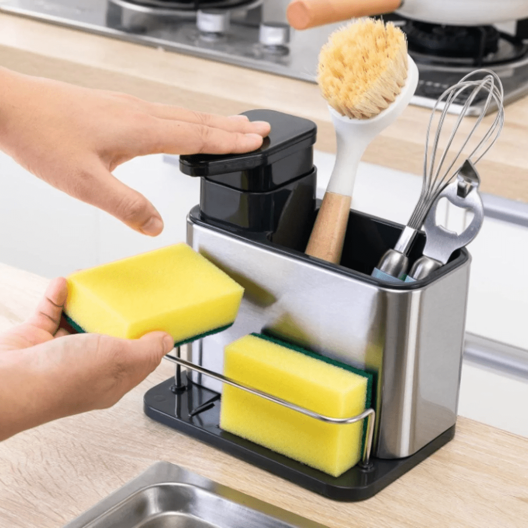 DISPENSADOR LAVALOZA ESCURRIDOR CUBIERTOS 2 EN 1 - CLEANSINK