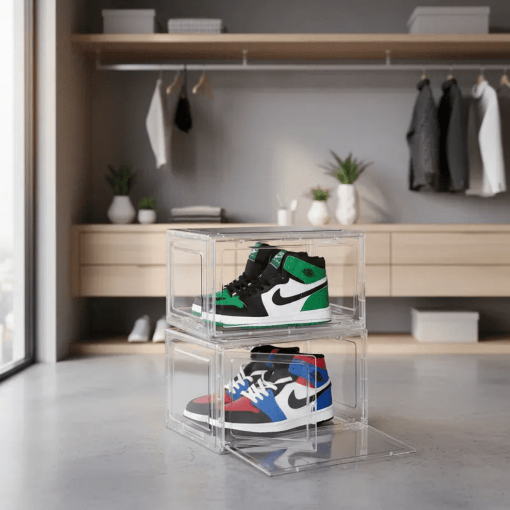 PACK 3 CAJAS ACRÍLICAS ORGANIZADORAS ZAPATILLAS Y ACCESORIOS – IRONBOX