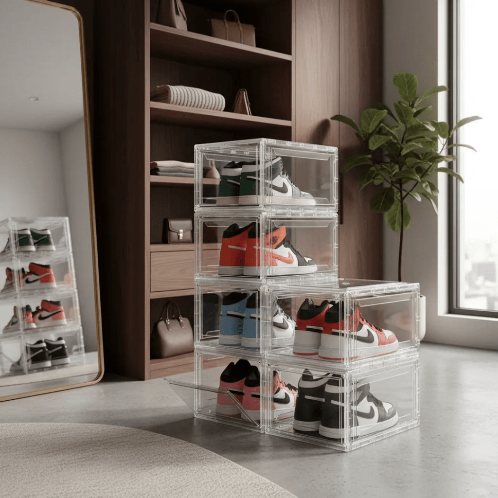 PACK 3 CAJAS ACRÍLICAS ORGANIZADORAS ZAPATILLAS Y ACCESORIOS – IRONBOX