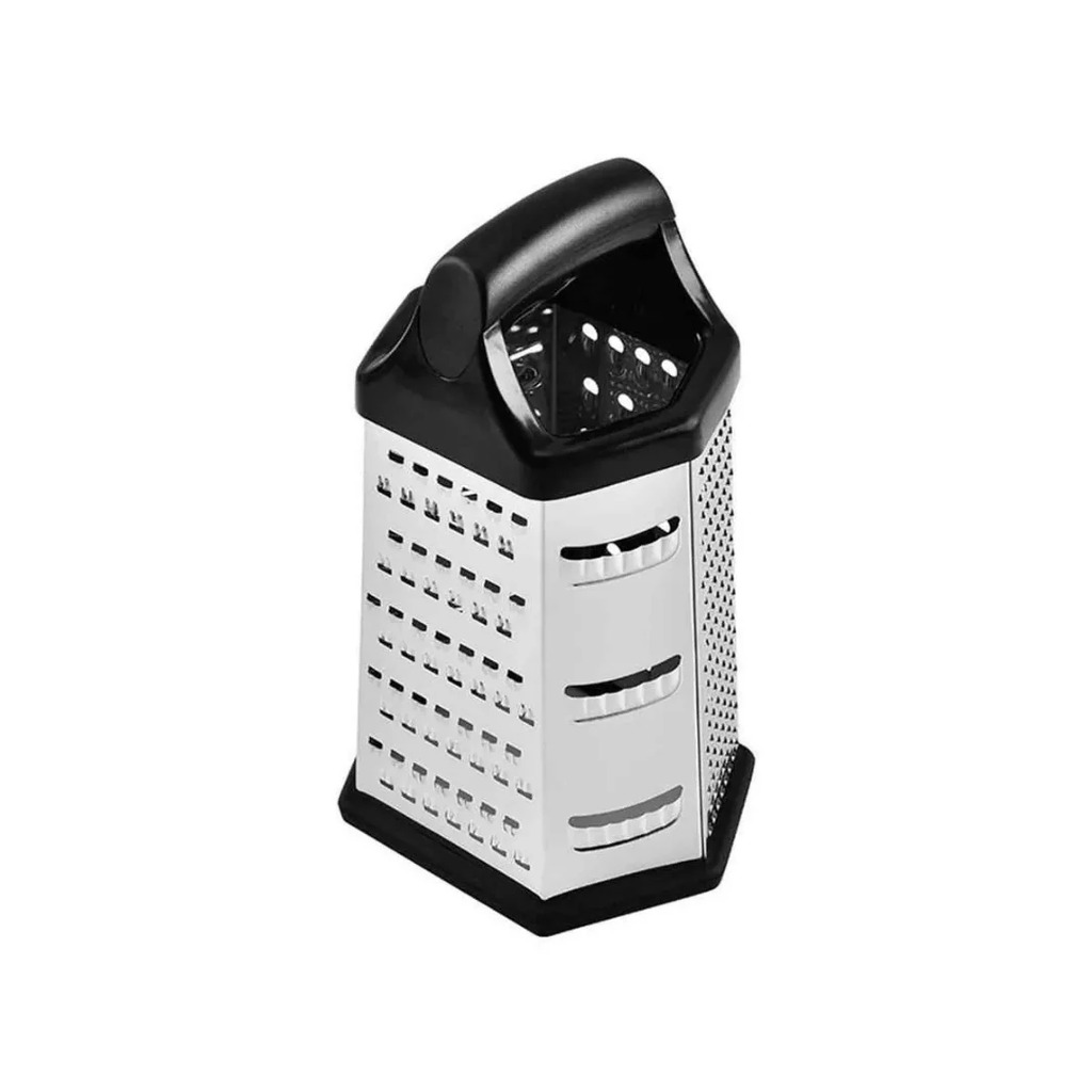 RALLADOR DE COCINA HEXAGONAL DE ACERO INOXIDABLE (6 CARAS) – MULTI GRATE