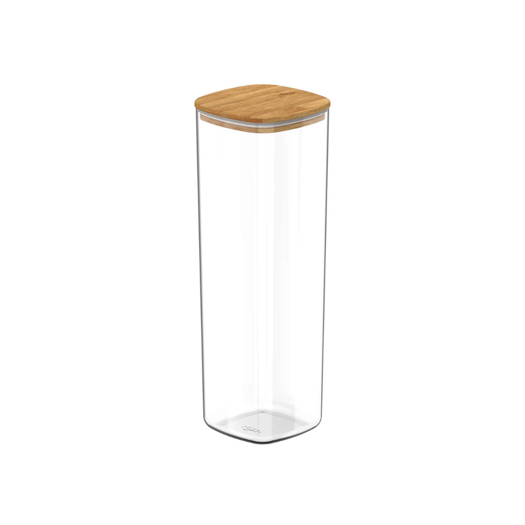 FRASCO DE VIDRIO CON TAPA HERMETICA BAMBÚ (1,0LT-1,5LT-2,0LT) - KUBI