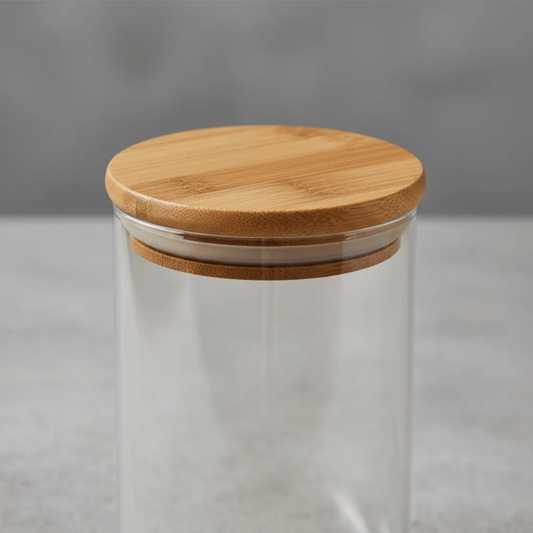 SET 6 FRASCOS HERMÉTICOS PARA CONDIMENTOS ESPECIAS TAPA BAMBÚ 250ML C/U - BAMBÚ JAR