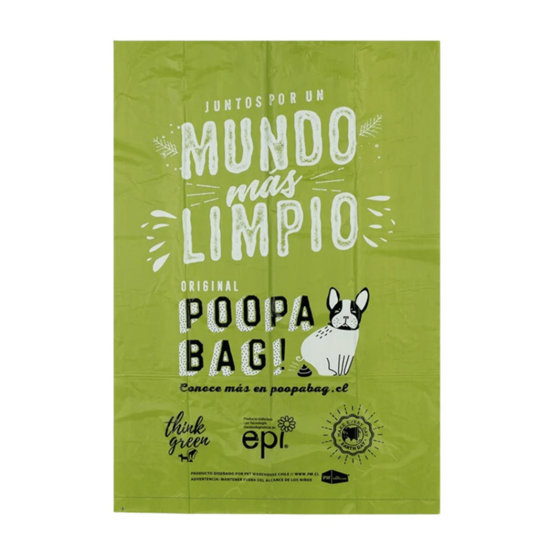 BOLSAS SANITARIAS COMPOSTABLES CON DISPENSADOR (15 UNIDADES) – ECO PICK