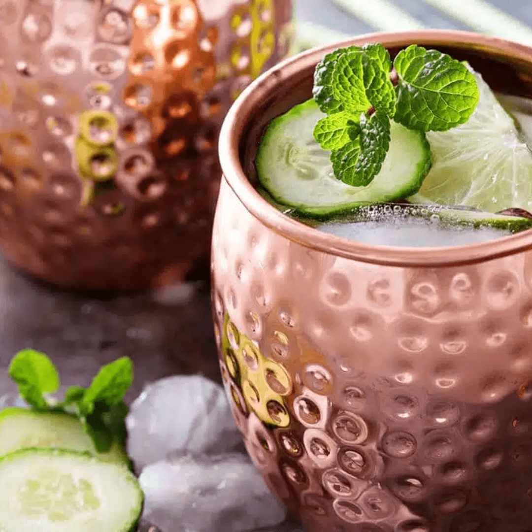 PACK 2 MUGS DE ACERO INOX VASOS BAR TRAGOS MOJITO 500ML - MOSCOW MULE