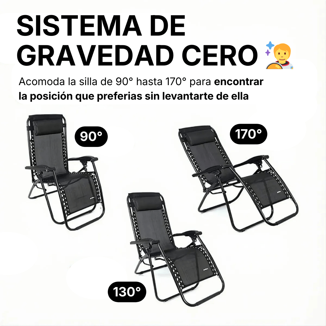 SILLA REPOSERA PLEGABLE REFORZADA 3 POSICIONES – RELAXGRAVITY0