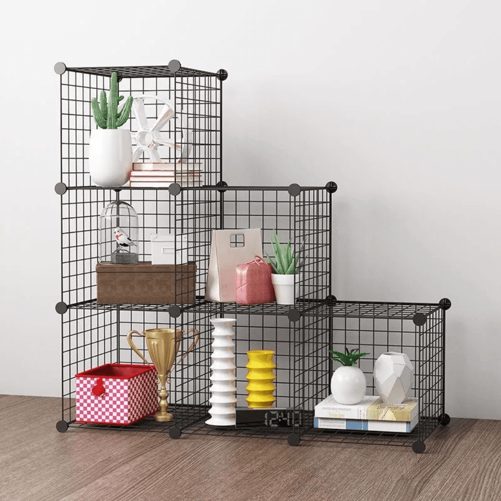 ESTANTE MODULAR 6 CUBOS 37X37CM ORGANIZADOR MULTIUSO -  GRIDSIX