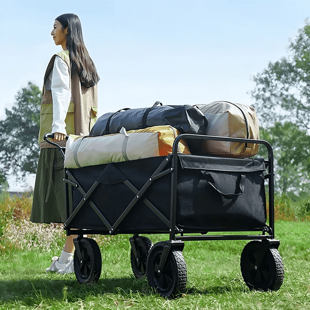 CARRO PLEGABLE CON RUEDAS PARA COMPRAS Y CAMPING – CARGO+