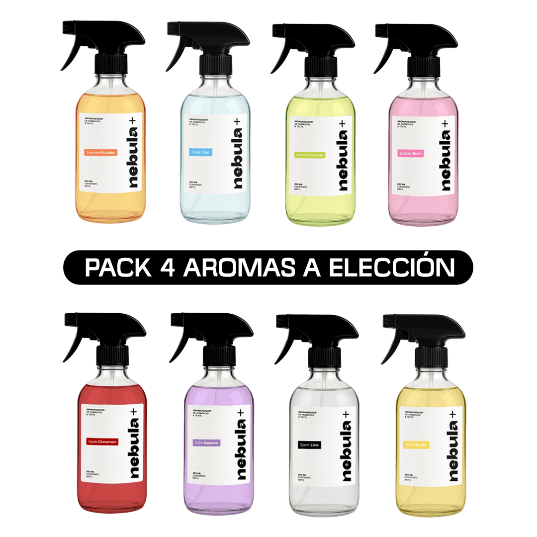 PACK 4 AROMATIZANTES NEBULA+ 250ML A ELECCIÓN
