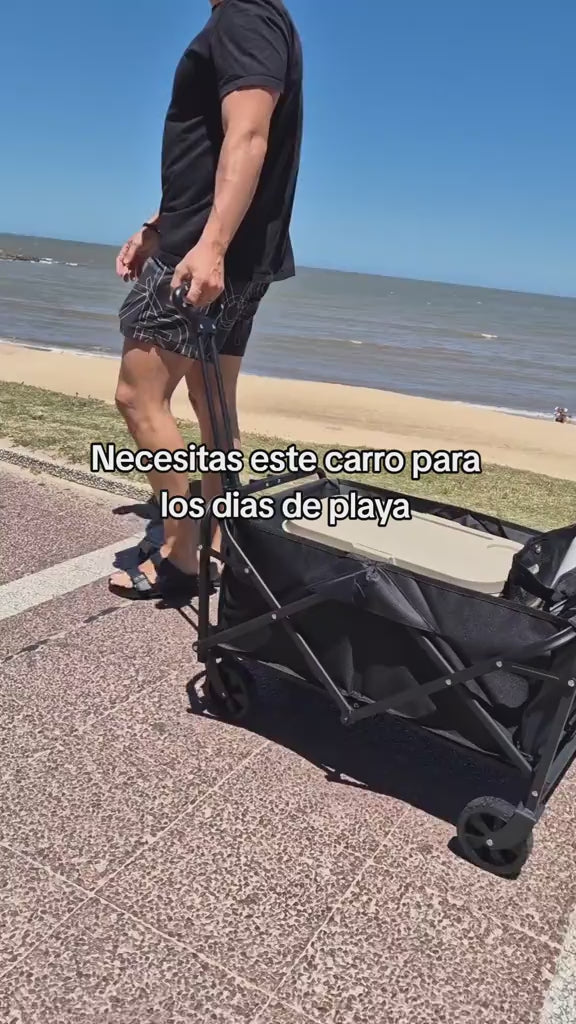 CARRO PLEGABLE CON RUEDAS PARA COMPRAS Y CAMPING – CARGO+